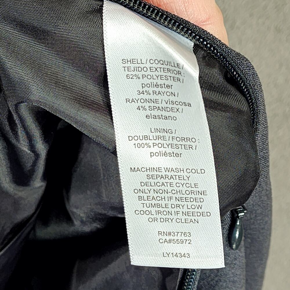 Laundry Shelli Segal Pencil Skirt 8 Women Charcoal Gray 30x22 Stretch‎ Zip NEW - Picture 6 of 12